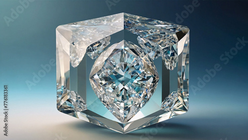 Crystal clear diamond. macro shot.