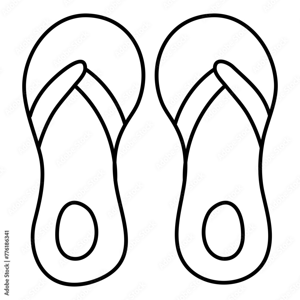 A beautiful design icon of flip flops
A beautiful design icon of flip flops