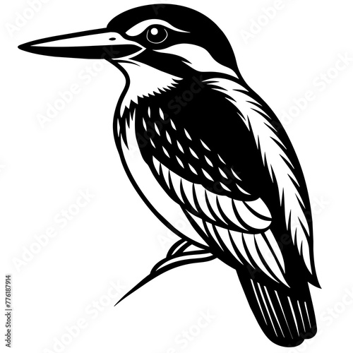 kingfisher silhouette vector illustration svg file