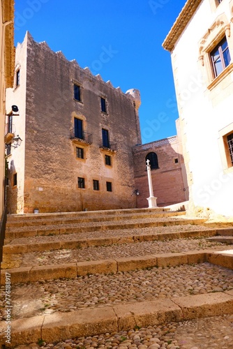 Image of the old town of the medieval town of Altafulla, Tarragona, Catalonia