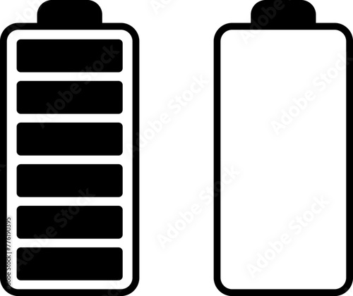 Battery charge level indicator. Charge battery level icon