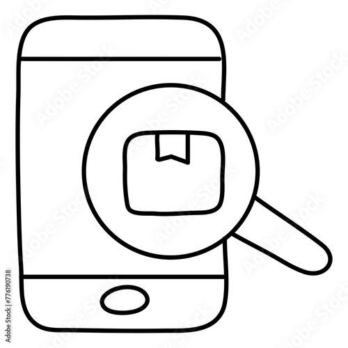 Perfect design icon of search parcel 

