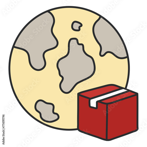 A perfect design icon of global delivery

