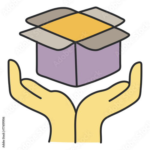 Premium download icon of parcel care

