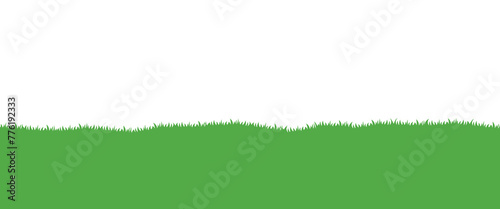 Grass Meadow Bottom Border for Background Element Decoration Vector Illustration