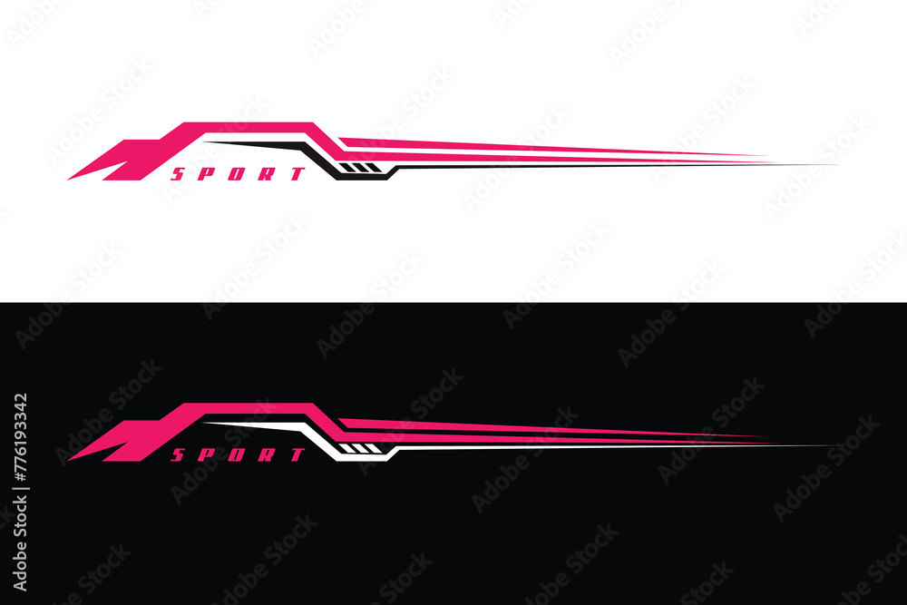 Naklejka premium Design Sports racing stripes Vector template EPS