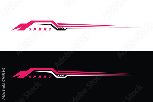 Design Sports racing stripes Vector template EPS