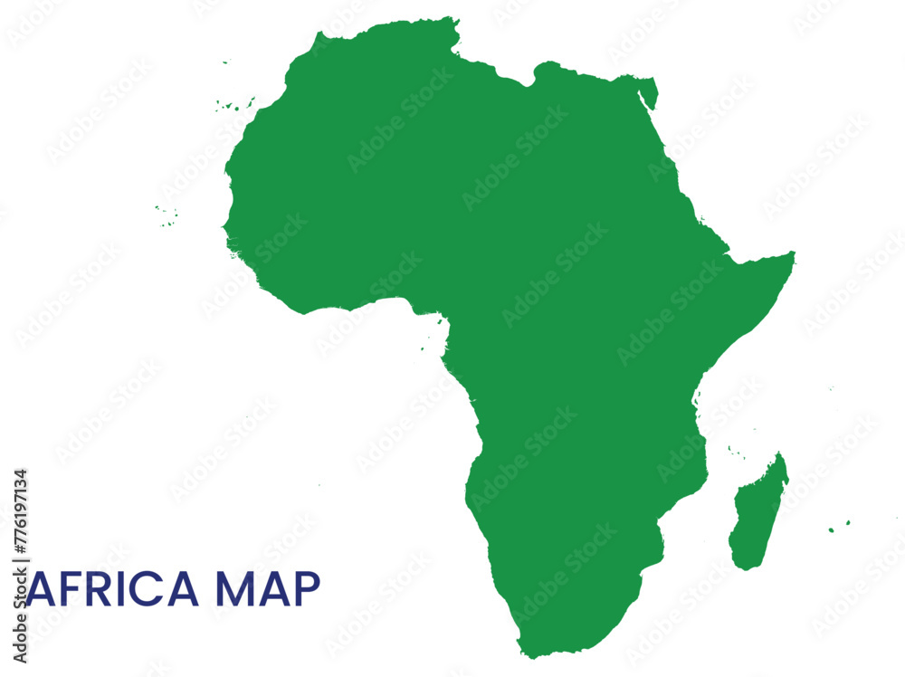 High detailed map of Africa. Outline map of Africa. Africa.