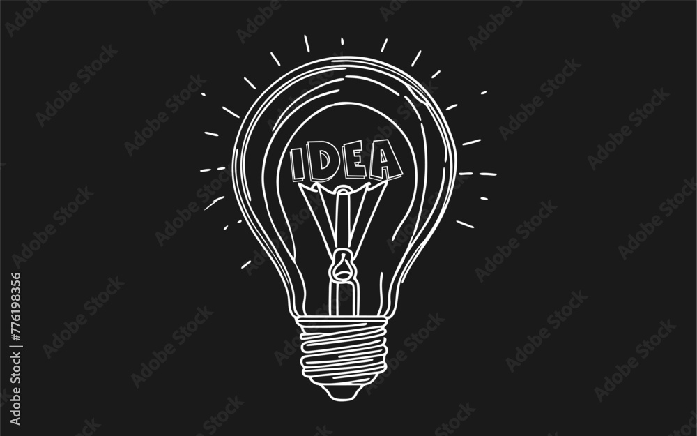 Light bulb with idea in one continuous line drawing. Brainstorm symbol and creative mind concept Light bulb with idea in one continuous line drawing. Brainstorm symbol and creative mind concept