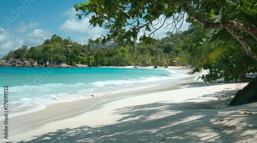 Anse Lazio Beach - Seychelles generative ai © ThisDesign