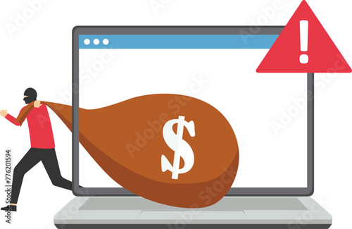 Internet Fraud. Thief stole a bag of money from online account

