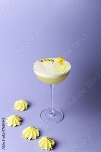 cocktail with cardamom and lemon photo