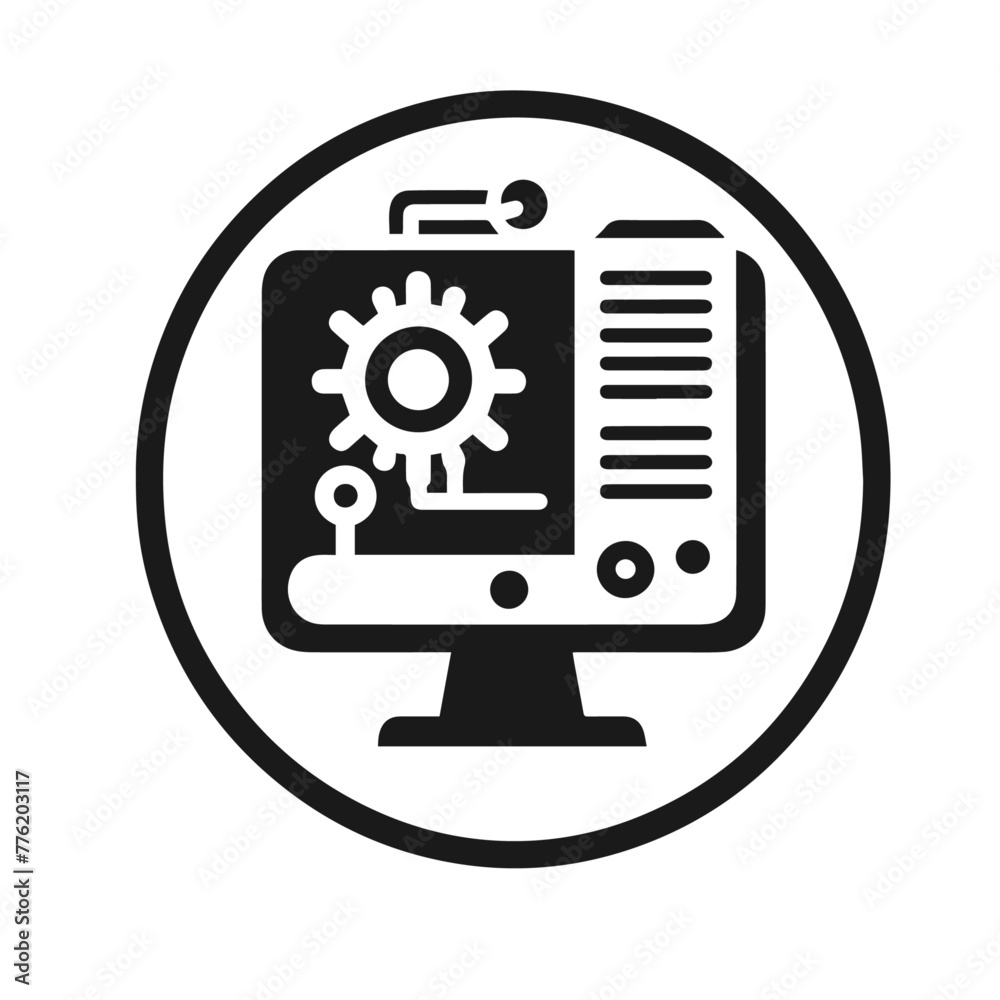 Computer vector isolated on white background Computer vector isolated on white background