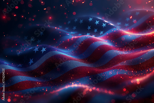 USA flag background design for independence, veterans, labor, memorial day, army birthday. Generative AI