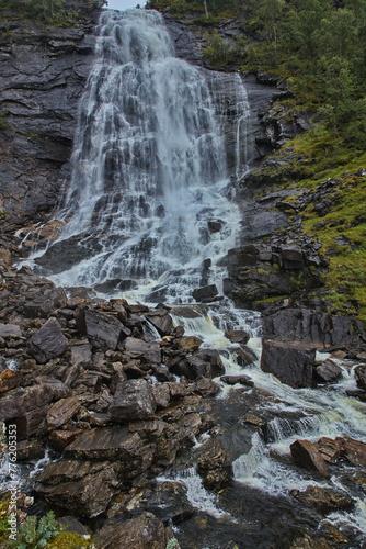 Waterfall Fossen Bratte at Bordal in Norway, Europe
 photo