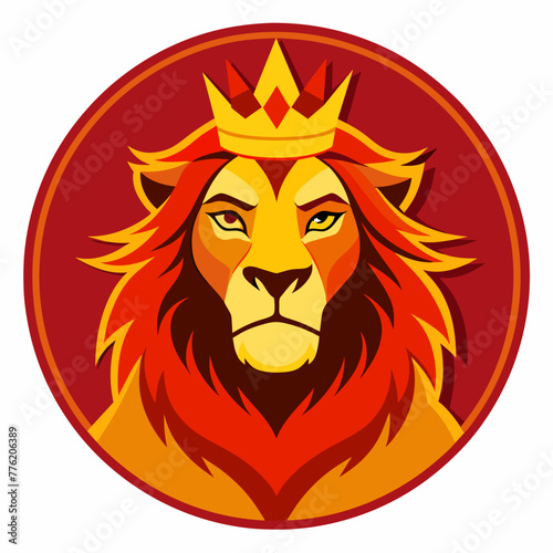 Lion mascot logo icon element vector graphic sign symbol clipart vector illustration