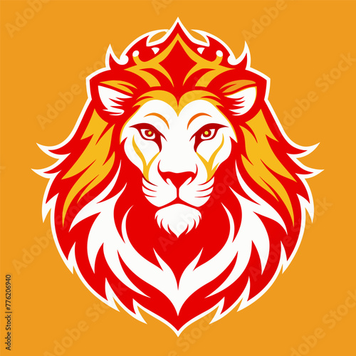 Lion mascot logo icon element vector graphic sign symbol clipart vector illustration