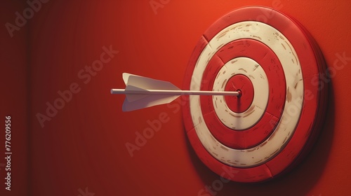 Arrow aim to business target goal hit success center accuracy competition. photo