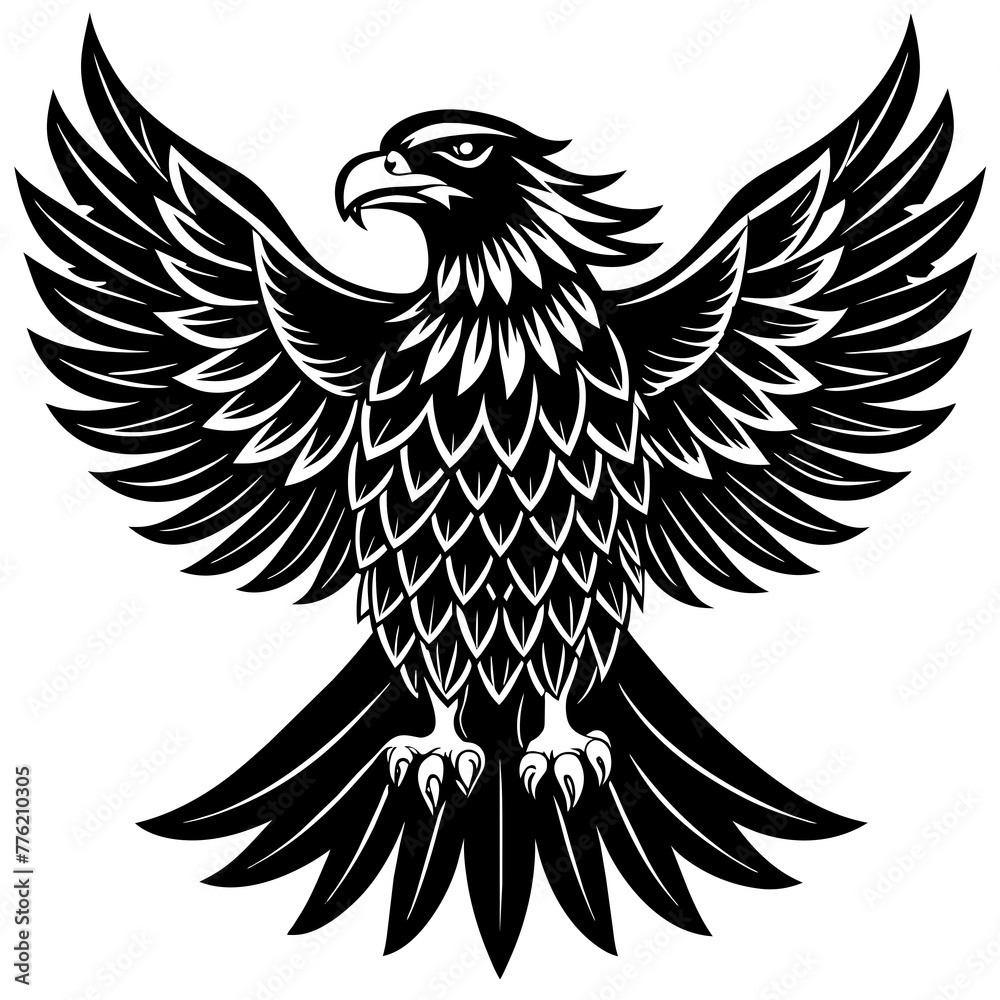 Obraz premium eagle silhouette vector illustration svg file