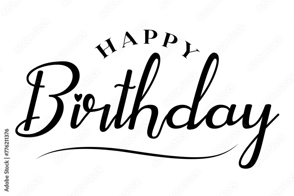 Happy Birthday typography lettering vector illustration. Happy Birthday typography lettering vector illustration.