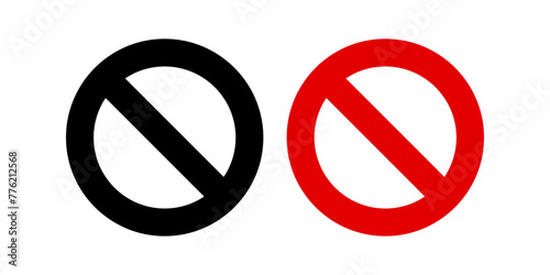 Cancel icon. Restricted sign. for mobile concept and web design. vector illustration