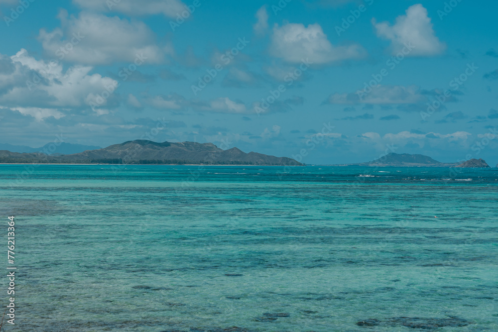 Waimanalo Bay, Honolulu Oahu Hawaii.