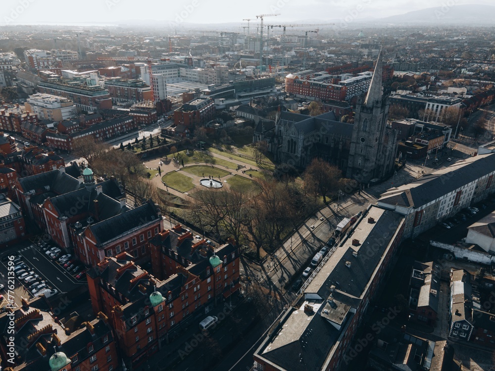 Fototapeta premium Views of Dublin, Ireland by Drone
