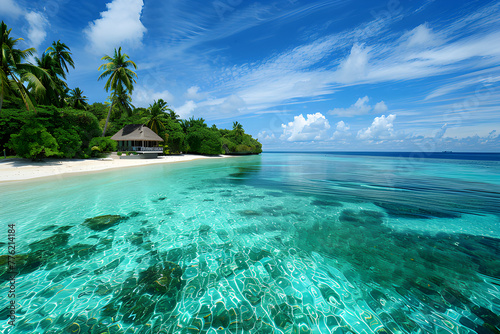 island, beach, sea, tropical paradise island