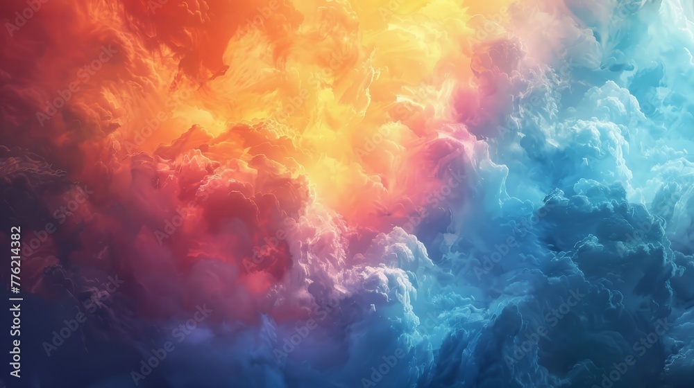 Blue, pink and purple nebula space stars sky CG illustration background. High quality photo