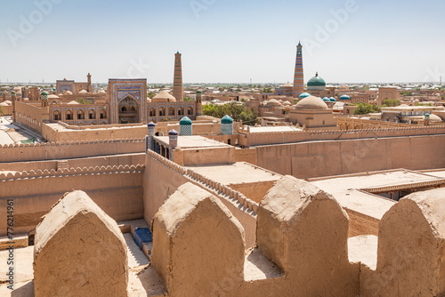 The Islam Khodja Madrasa and Minaret in Khiva. photo