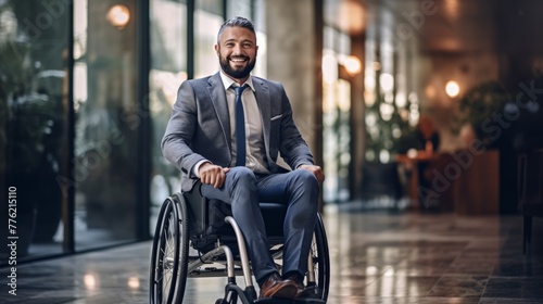 Confident Businessman in a Wheelchair © MP Studio