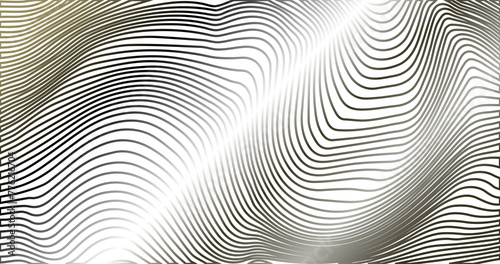 Wallpaper Mural abstract wallpaper with wavy lines in shiny colors. featuring an adorable wavy line pattern. shiny visual delight, Line Art Torontodigital.ca