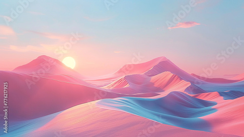 Explore the serenity of minimalist desert landscape 