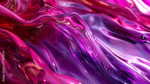 sleek fuchsia and violet abstract waves