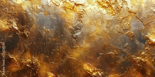 Detailed Close-Up of Gold and Black Background