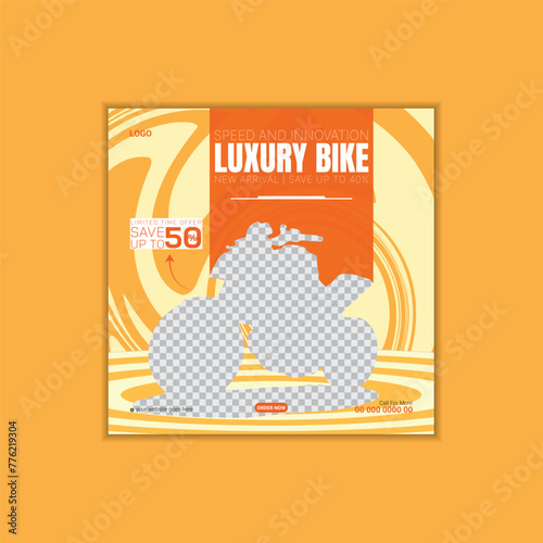 Motor Bike Social Media Post and Bike Social Media Post and Bike Service Template Motorcycle, Motorcycle Banner New Motorcycle/Bike  sale design.