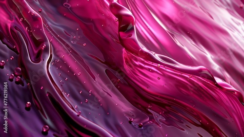 Abstract magenta undulations with reflective sheen