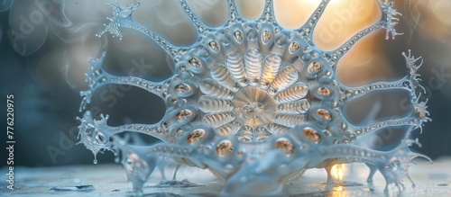 Delicate Splendor of Radiolarian A Tiny Stained Glass Masterpiece in the Oceans Embrace