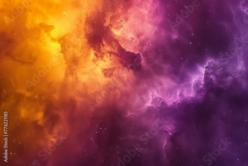 Blue, pink and purple nebula space stars sky CG illustration background. High quality photo