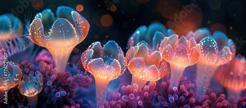 Vibrant Dinoflagellate Bloom Illuminating the Ocean Depths