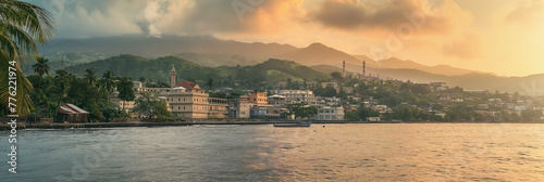 Great City in the World Evoking Moroni in Comoros photo