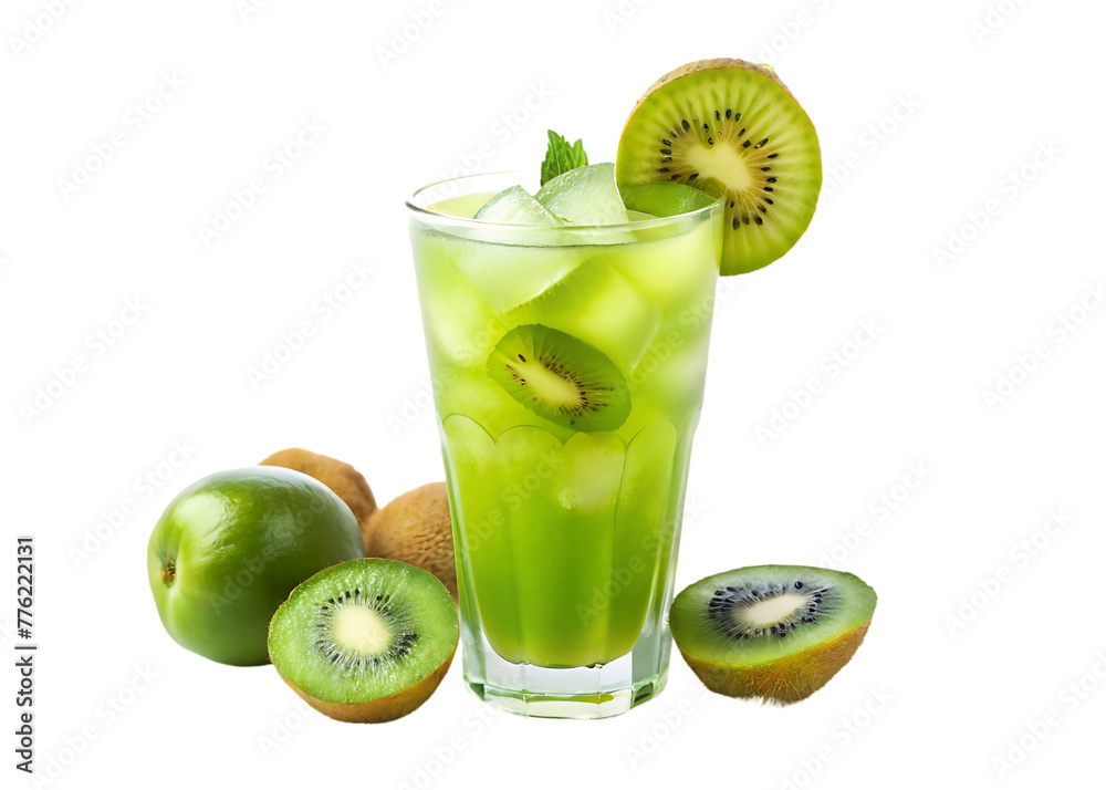 tasty mango and kiwi smoothie glass isolated on transparent background tasty mango and kiwi smoothie glass isolated on transparent background