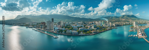 Great City in the World Evoking Port Louis in Mauritius