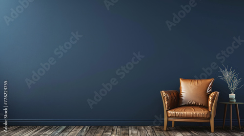 design scene with armchair, living room, mockup, copy space