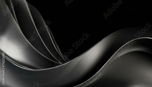 Elegant Wave Pattern Against Black Background