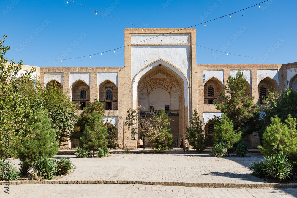Courtyard at the Kukaldosh Madrasa in Bukhara.