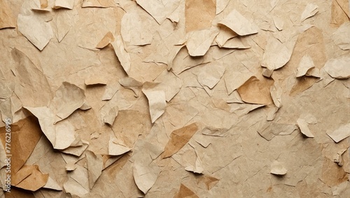 A close-up shot of crumpled brown paper showcasing texture and patterns as a background