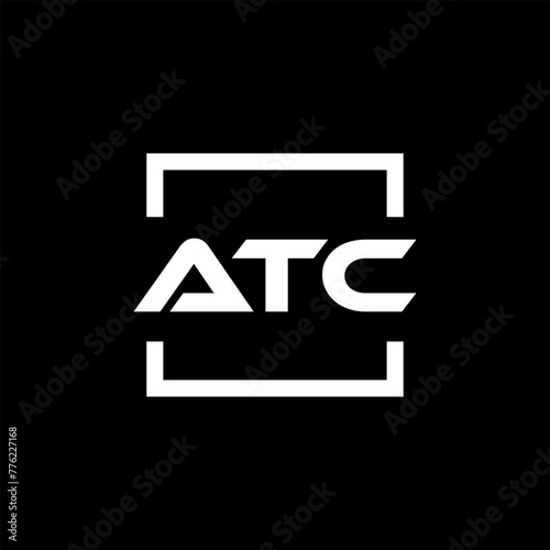Initial letter ATC logo design. ATC logo design inside square.