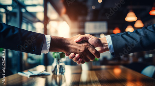 Professional Handshake in Corporate Setting