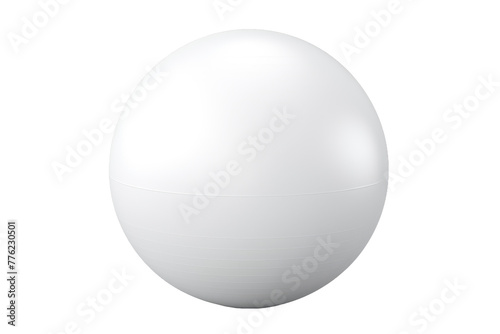 Ethereal Glow: A Majestic White Sphere on a Blank Canvas.